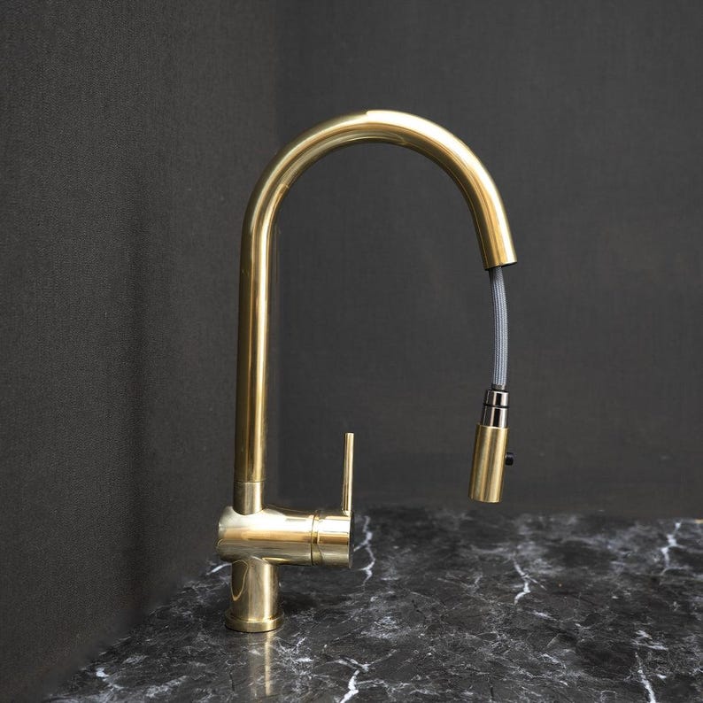 Solid Brass Pull-Down Sprayer Head