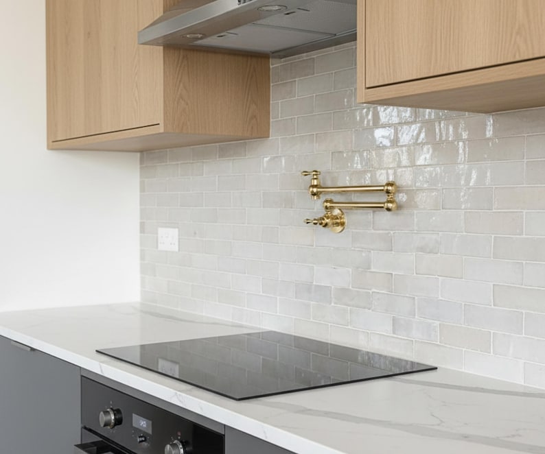 Wall Mounted Unlacquered Brass Pot Filler Faucet