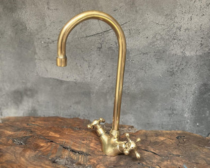 Vintage Solid Brass Bridge Faucet