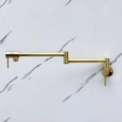 Modern Unlacquered Brass Pot Filler Faucet