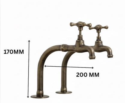 Unlacquered Brass Widespread Bathroom Faucet