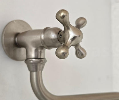 Wall-Mount Faucet Spout with Cross Handle