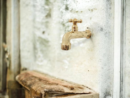 Antique Brass Wall-Mount Bibcock Tap with Cross Handle