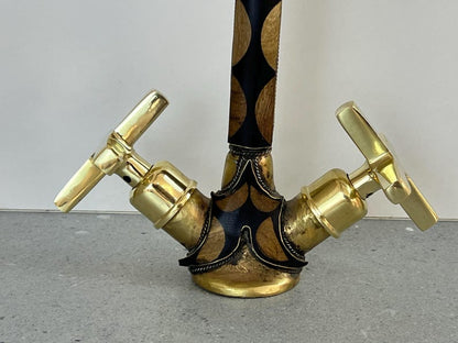 Handcrafted Decorative Inlay Brass Gooseneck Faucet