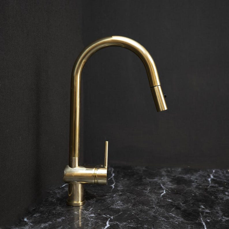 Solid Brass Pull-Down Sprayer Head