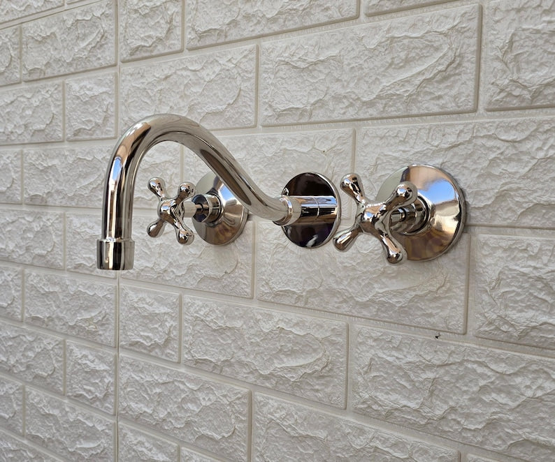 Vintage Double Handle Bathroom Tap