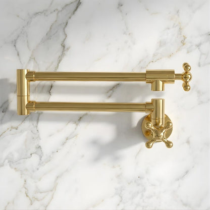 Solid Unlacquered Brass Pot Filler Faucet