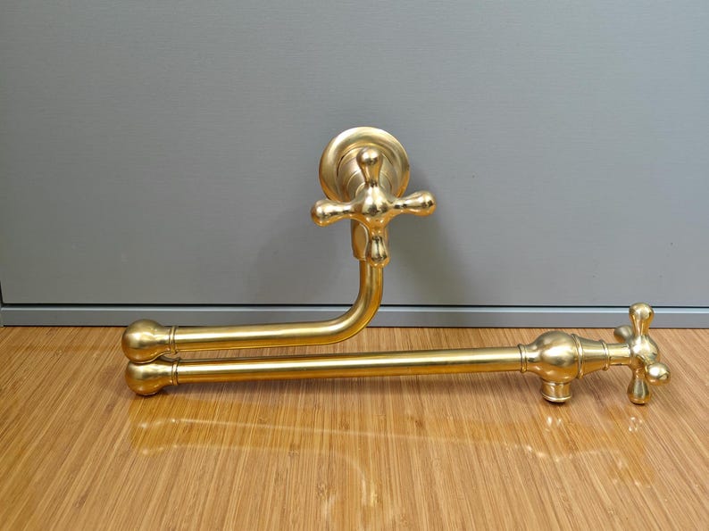 Unlacquered Brass Wall Mount Pot Filler