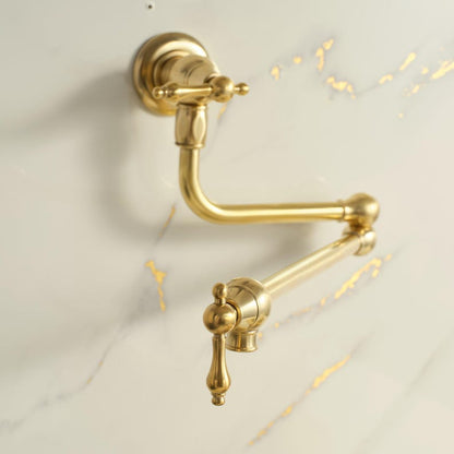 Solid Brass Wall Mount Pot Filler Faucet