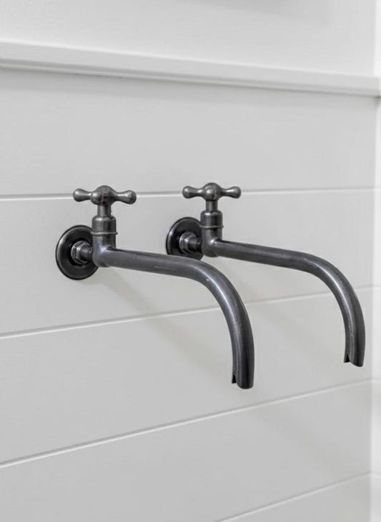 Dark Patina Brass Wall Mount Faucet