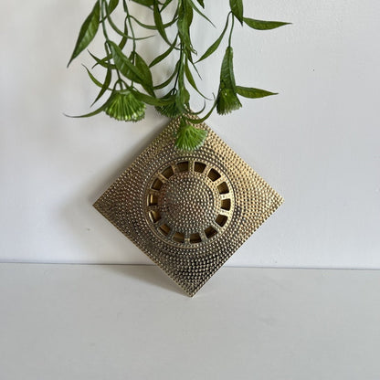 Hammered Solid Brass Square Floor Drain Cover – Modern Shower & Bathroom Drain Grate