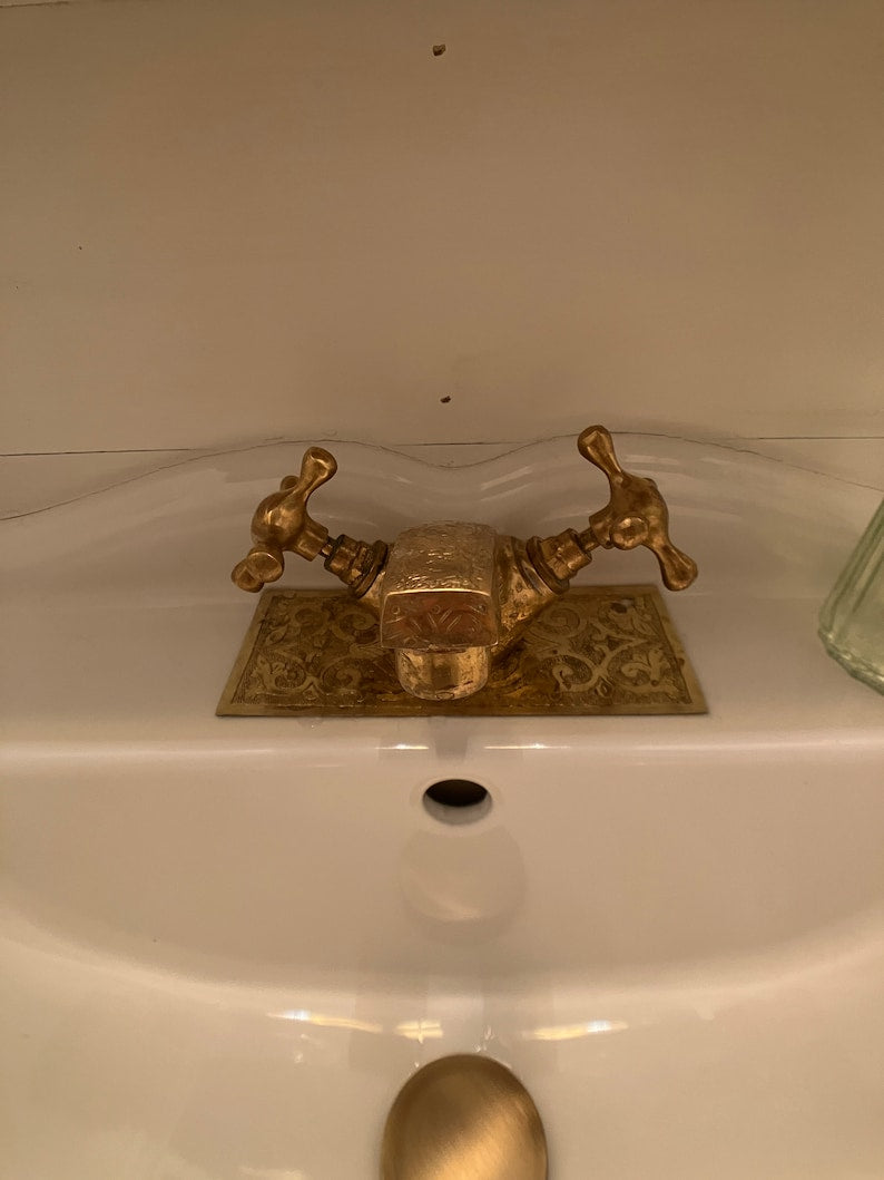Vintage Solid Brass Bridge Faucet
