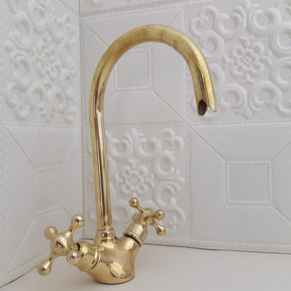 Vintage Solid Brass Bridge Faucet