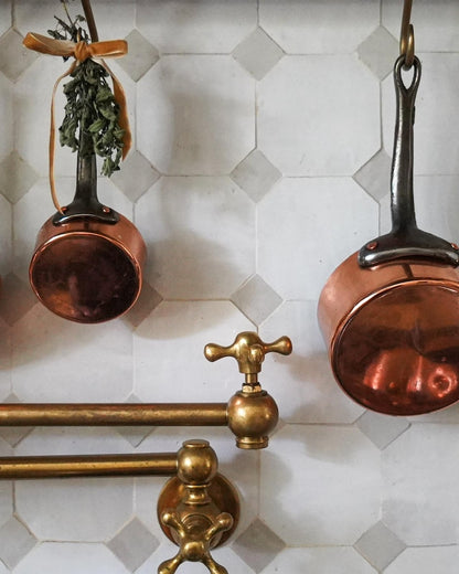 Unlacquered Brass Wall Mount Pot Filler