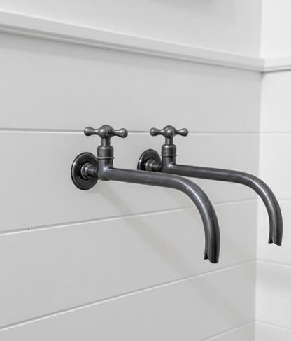 Dark Patina Brass Wall Mount Faucet