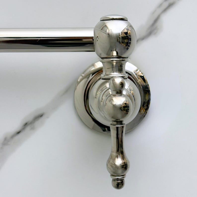 Polished Nickel Wall Mount Pot Filler Faucet
