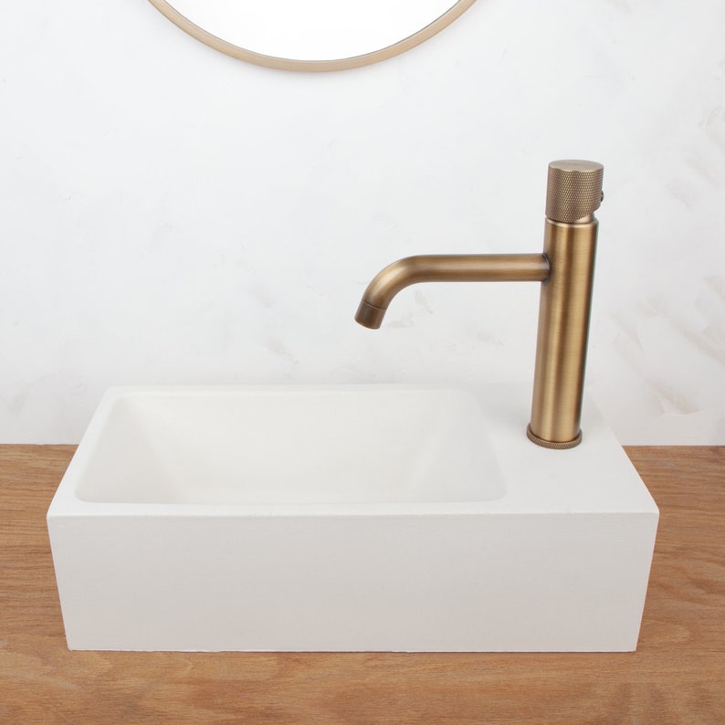 Modern Knurled Brass Single-Handle Faucet