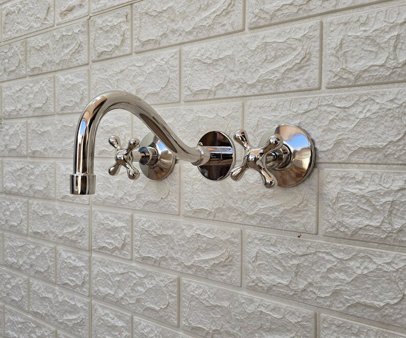 Vintage Double Handle Bathroom Tap