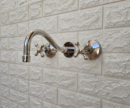 Vintage Double Handle Bathroom Tap