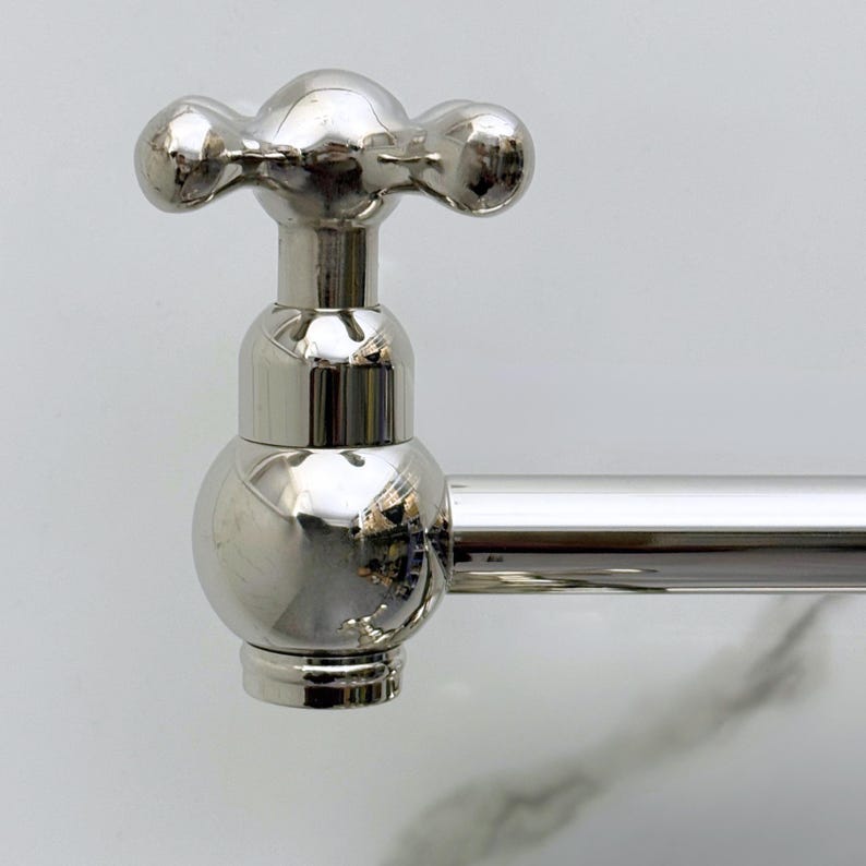 Title: Polished Nickel Wall Mount Pot Filler