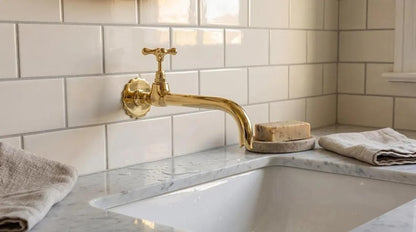 Vintage Solid Brass Wall Faucet