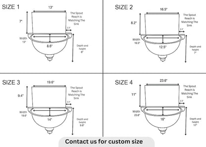 Hand-Hammered Moroccan Copper Wall-Mount Sink with Distressed