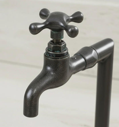 Industrial Dark Patina Brass Bathroom Faucet
