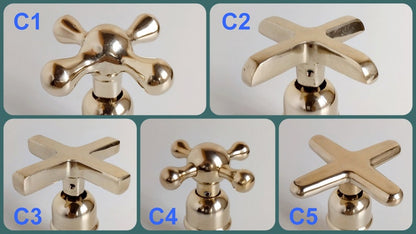 Vintage Cross Handle Stop Valves