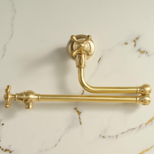 Solid Brass Wall Mount Pot Filler Faucet