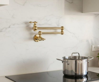 Polished Brass Pot Filler Faucet