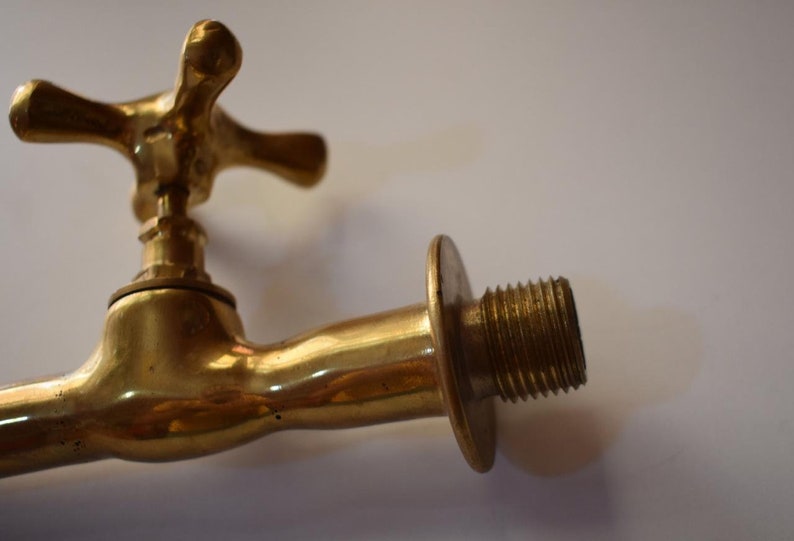Vintage Brass Wall Spout Tap