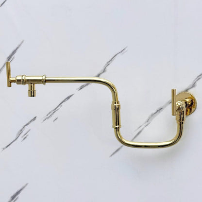 Polished Brass Wall-Mount Faucet