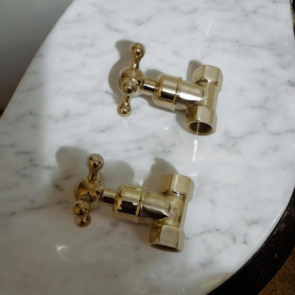 Vintage Cross Handle Stop Valves