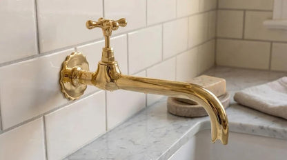 Vintage Solid Brass Wall Faucet