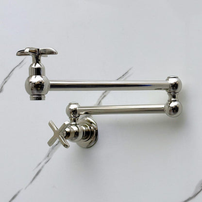 Title: Polished Nickel Wall Mount Pot Filler