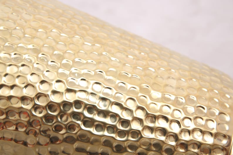 Handmade Hammered Brass Wastebasket – Luxury Brass Bathroom Trash Can