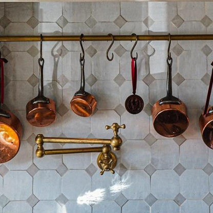 Unlacquered Brass Wall Mount Pot Filler Faucet