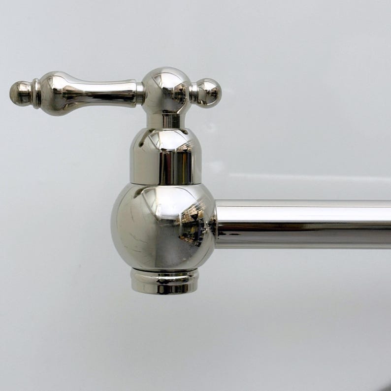 Polished Nickel Wall Mount Pot Filler Faucet