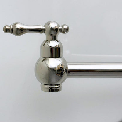 Polished Nickel Wall Mount Pot Filler Faucet