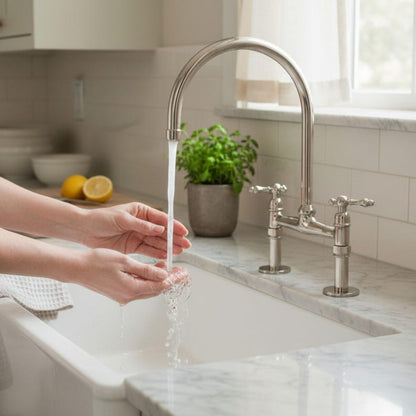 Polished Nickel Bridge Faucet