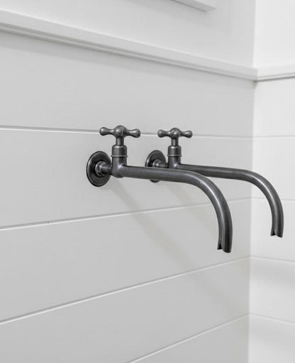 Dark Patina Brass Wall Mount Faucet