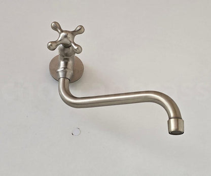 Wall-Mount Faucet Spout with Cross Handle