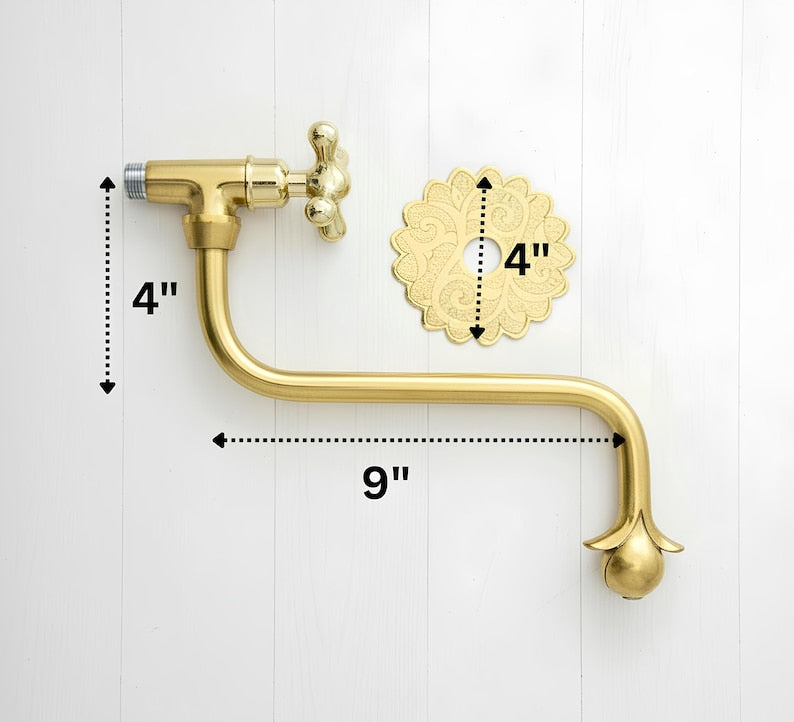 Moroccan Style Brass Wall Faucet