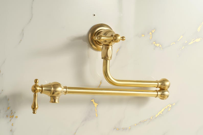 Solid Brass Wall Mount Pot Filler Faucet