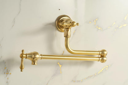 Solid Brass Wall Mount Pot Filler Faucet
