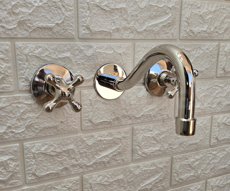 Vintage Double Handle Bathroom Tap