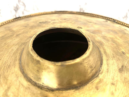 Moroccan Wood & Resin Inlay Vessel Sink with Brass Interior