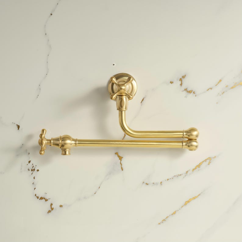 Solid Brass Wall Mount Pot Filler Faucet