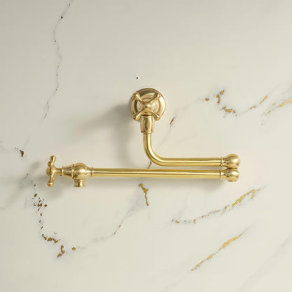 Solid Brass Wall Mount Pot Filler Faucet