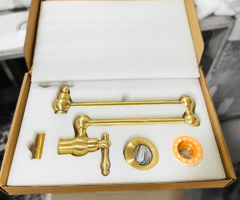 Polished Brass Pot Filler Faucet